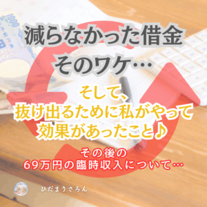 借金を潜在意識に刻み込んでいた恐怖…という気づき。からの69万円の引き寄せ話。